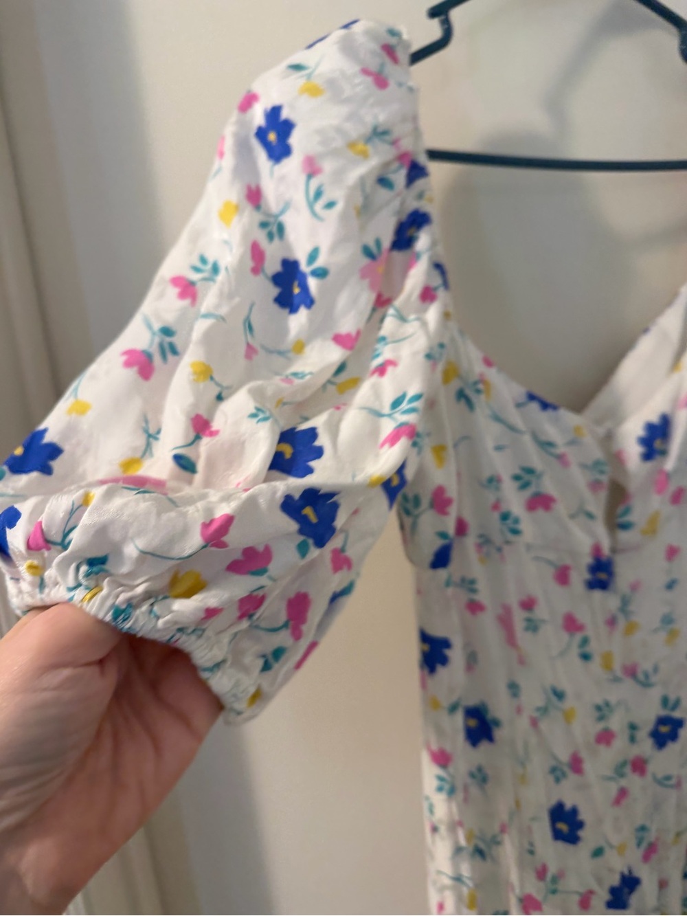 Revolve For Love & Lemons Lexy Cut Out Maxi Dress White Floral SZ M UGC - Picture 8 of 10